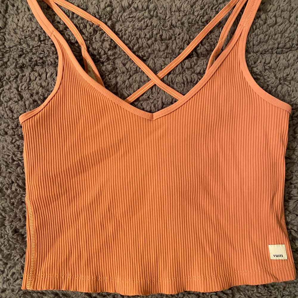 Vuori Ribbed Crop pink